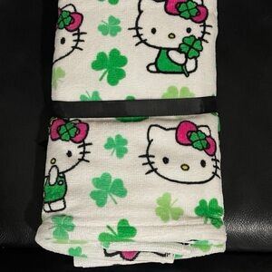 St Patricks Hello Kitty Hand Towels Set of 2